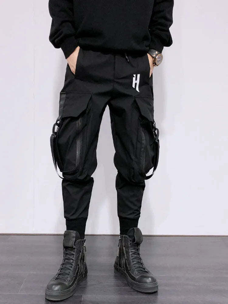 Functional Big Pocket Hip Hop Cargo Pants - Bellarte Enchanté Functional Big Pocket Hip Hop Cargo Pants